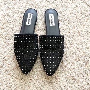 Steve Madden studded slip on mules